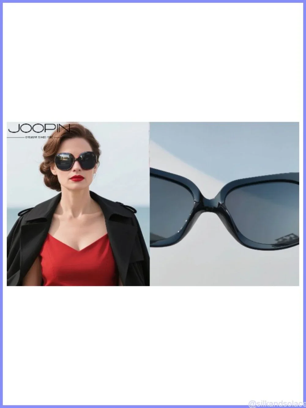 Oversized Polarized Butterfly Sunglasses UV400 Full Frame Wrap Around